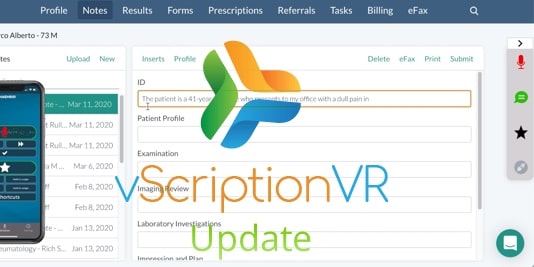 vScription VR Speech Recognition for Chrome Version Update
