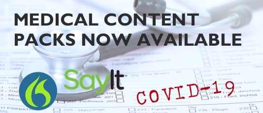 COVID-19 Content Packs for SayIt and Dragon Medical Practice Edition